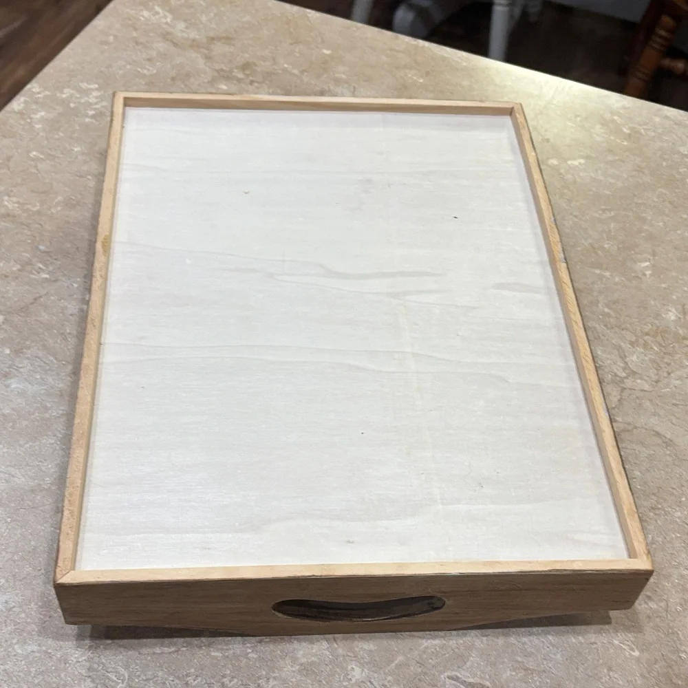 Natural Stone and Wood Tray - Homemade by me